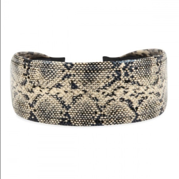 Snake Skin Faux Leather Headband - Picture 3 of 3
